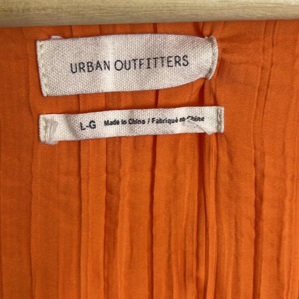 Urban Outfitters Orange Crinkle maxi dress L - Picture 5 of 6